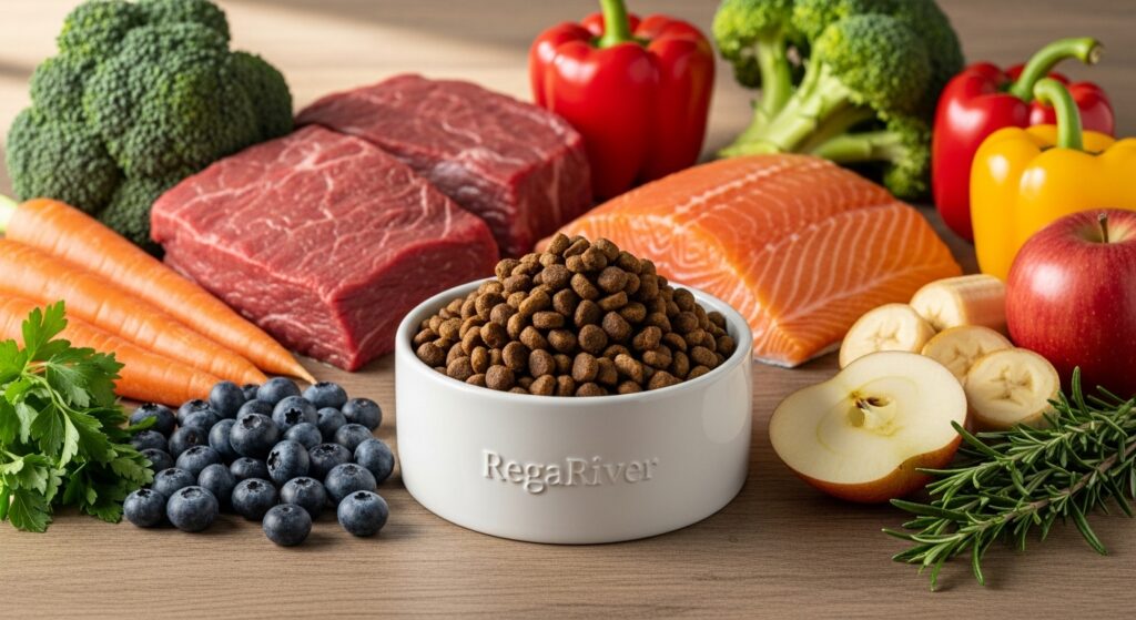 świeże składniki karm Rega River